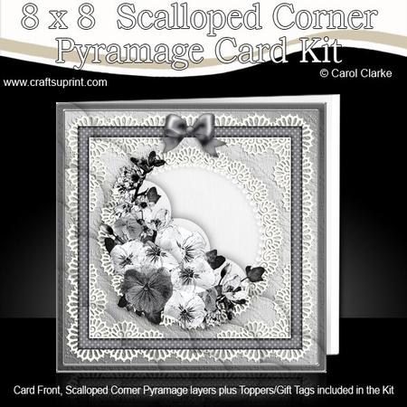 8 x 8 Spring Flowers Kit with Scalloped Corners