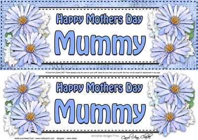 Large Dl Mothers Day Mummy Daisies Floral 3D Decoupage