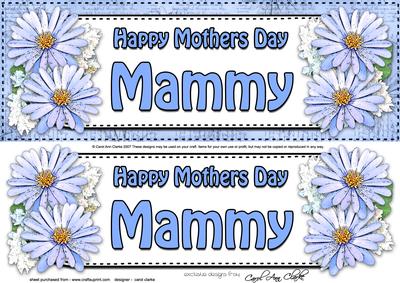 Large Dl Mothers Day Mammy Daisies Floral 3D Decoupage