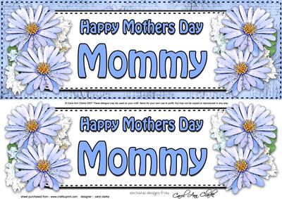 Large Dl Mothers Day Mommy Daisies Floral 3D Decoupage