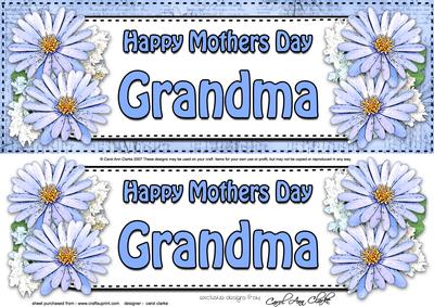Large Dl Mothers Day Grandma Daisies Floral 3D Decoupage