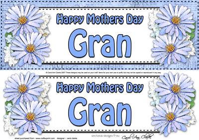 Large Dl Mothers Day Gran Daisies Floral 3D Decoupage