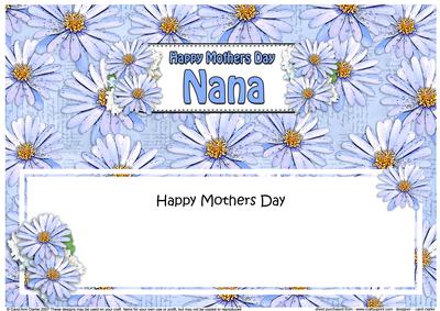 Large Dl Mothers Day Nana Daisies Floral Matching Insert