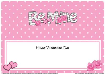 Lge Dl Be Mine Valentine Hearts & Roses Insert