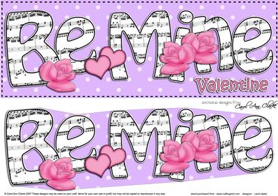 Lge Dl Be Mine Valentine Hearts & Roses 3D Decoupage