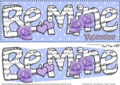 Lge Dl Be Mine Valentine Hearts & Roses 3D Decoupage