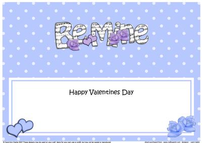 Lge Dl Be Mine Valentine Hearts & Roses Insert