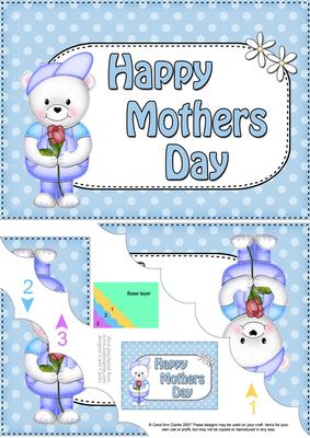 5x7 Teddy Tess Mothers Day Scallop Corner