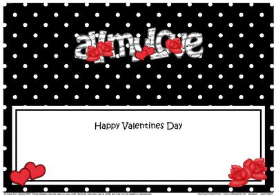 Lge Dl All My Love Valentine Hearts & Roses Insert