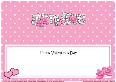 Lge Dl All My Love Valentine Hearts & Roses Insert