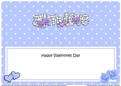 Lge Dl All My Love Valentine Hearts & Roses Insert