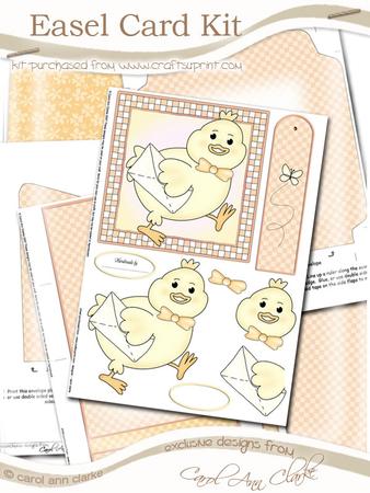 Little Chick Easel Card Kit with Decoupage