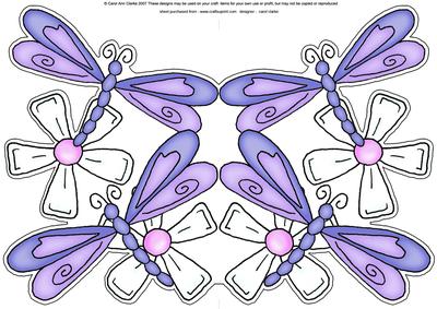 Dragonflies Shaped Card