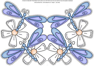 Dragonflies Shaped Card
