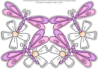 Dragonflies Shaped Card