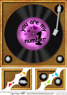 8 x 8 You Are My Number 1 Record Scalloped Corner Topper