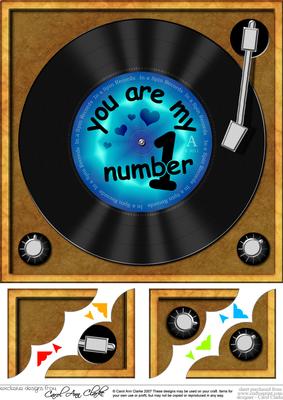 8 x 8 You Are My Number 1 Record Scalloped Corner Topper