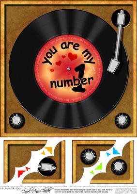 8 x 8 You Are My Number 1 Record Scalloped Corner Topper