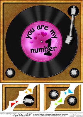8 x 8 You Are My Number 1 Record Scalloped Corner Topper