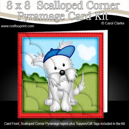 8 x 8 Jock Westie Dog Scalloped Corner Kit