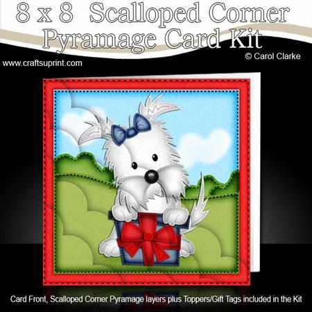 8 x 8 Jock Westie Dog Scalloped Corner Kit
