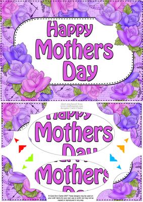 A5 Mothers Day Time for Roses Scallop Corners and Pyramage