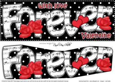 Lge Dl Love Forever Valentine Hearts & Roses 3D Decoupage