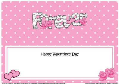 Lge Dl Love Forever Valentine Hearts & Roses Insert