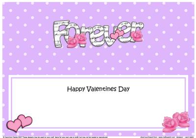 Lge Dl Love Forever Valentine Hearts & Roses Insert