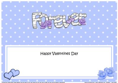 Lge Dl Love Forever Valentine Hearts & Roses Insert