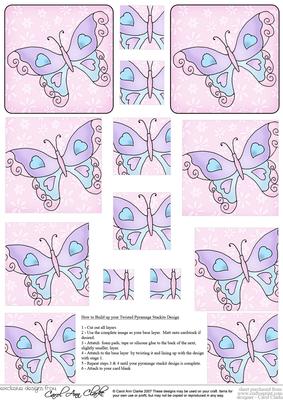 Fluttery Butterfly Twisted Pyramage Sheet