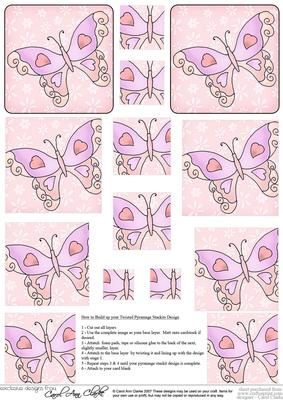 Fluttery Butterfly Twisted Pyramage Sheet