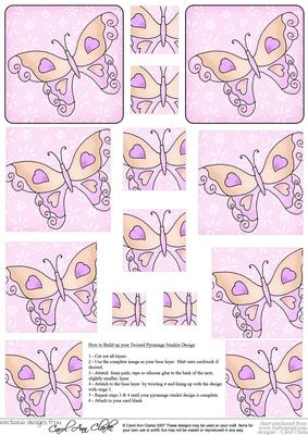 Fluttery Butterfly Twisted Pyramage Sheet