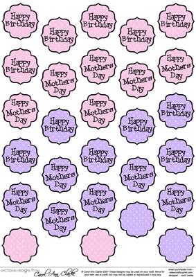 Birthday & Mothers Day Sentiment Gift Tags