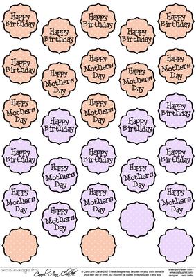 Birthday & Mothers Day Sentiment Gift Tags