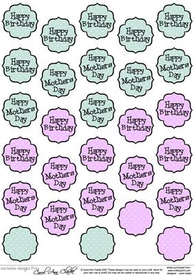 Birthday & Mothers Day Sentiment Gift Tags