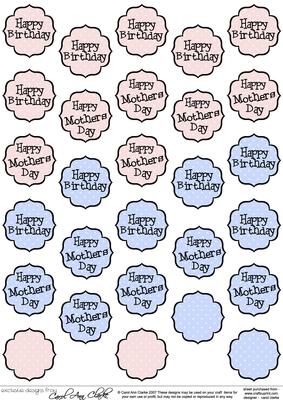 Birthday & Mothers Day Sentiment Gift Tags