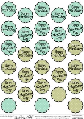 Birthday & Mothers Day Sentiment Gift Tags