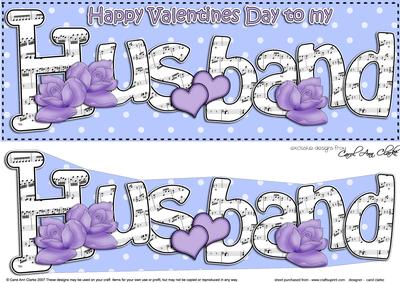 Lge Dl Valentine Husband Hearts & Roses 3D Decoupage