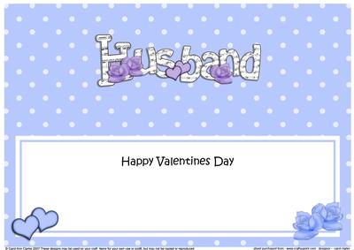 Lge Dl Valentine Husband Hearts & Roses Insert