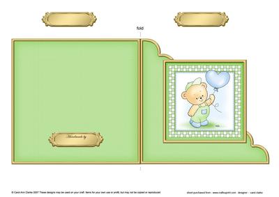 Robert's Balloon Cut and Fold Corner Card