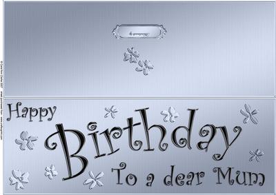 Large Dl Birthday Mum Quick Cut and Fold Card