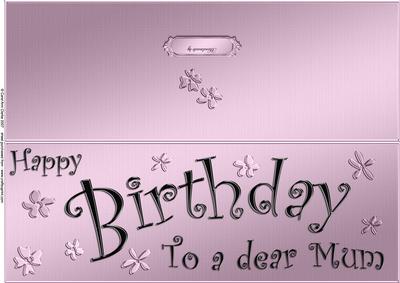 Large Dl Birthday Mum Quick Cut and Fold Card