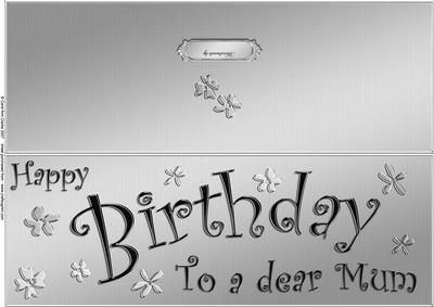 Large Dl Birthday Mum Quick Cut and Fold Card