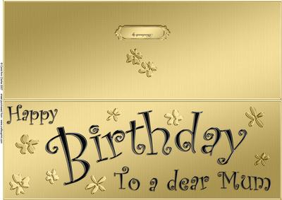 Large Dl Birthday Mum Quick Cut and Fold Card