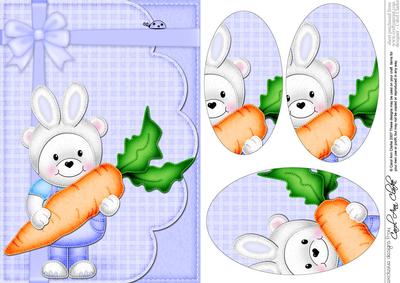 A5 Teddy Ed's Carrot Oval Pyramage Topper