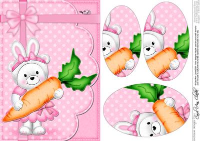 A5 Teddy Ed's Carrot Oval Pyramage Topper