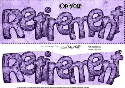 Large Dl Retirement Clocks 3D Decoupage