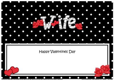 Lge Dl Valentine Wife Hearts & Roses Insert