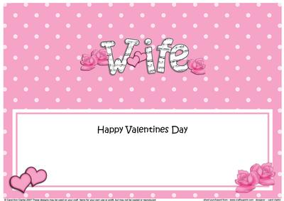 Lge Dl Valentine Wife Hearts & Roses Insert